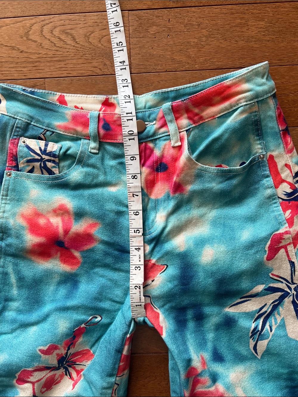💙WOMENS BARREL LEG JEAN-TIE DYE PRINT-M💙 - Picture 9 of 16